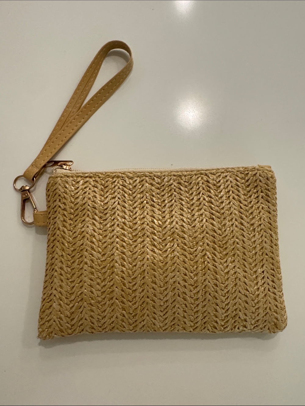 NWOT Weaved Straw insp Wristlet